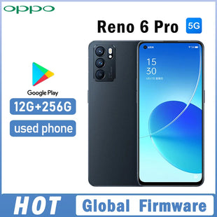 OPPO Reno 6 Pro 5G smartPhone Global firmware MTk Dimensity 1200 12GB 256GB Rear camera 64MP 4500mAh battery used phone