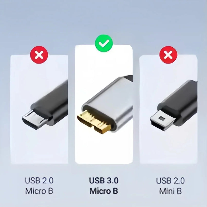USB C to Micro B Cable 3.0(5Gbps),Type C Male to Micro B Female,for External Hard Drive/SSD (Toshiba,WD,Seagate),MacBook,Laptop