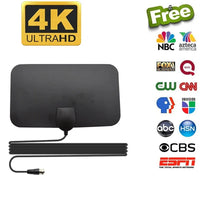 1080P 4K 13ft Cable 50 Miles Range TV Antenna Digital HD Antenna Indoor HDTV 1080P 4K 13ft Cable DVB-T2 Local Channel Broadcast
