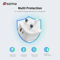 PD+USB Charger Charge For Mobile Phone Plug Charging Adapter Portable Wall Mobile Charger