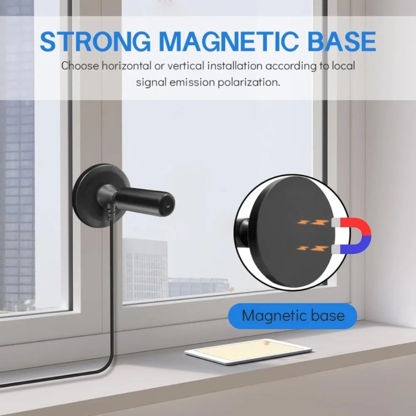 800+ Miles Range TV Antenna DTMB DVB-T Digital HDTV with Magnetic Base & HD Cable, Indoor & Outdoor 4K Smart TV Local Channels,