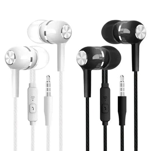 3.5mm Wired Earphone In Ear Headset HIFI Heavy Bass Earbuds Monitor Sports Headset Stereo Music Gaming Headphone with Microphone