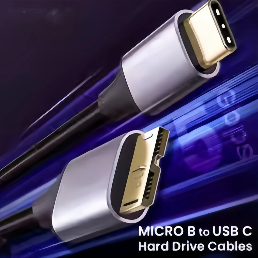 USB C to Micro B Cable 3.0(5Gbps),Type C Male to Micro B Female,for External Hard Drive/SSD (Toshiba,WD,Seagate),MacBook,Laptop