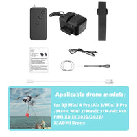 Airdrop System for DJI Avata 2/Mini 4 Pro/Air 3/Mini 3 Pro/Mavic 3 Pro/Mavic Pro Drone Thrower Fishing Life Rescue Send Gift