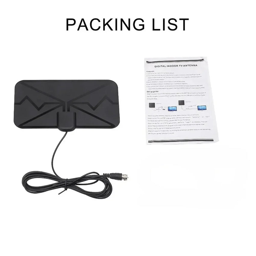 5000 Miles HD 8K Digital TV Antenna - 25DB Indoor DVB-T/T2 UHF VHF for 4K 1080P Cable DTV Reception