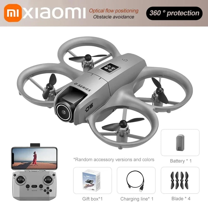 Xiaomi D16 Mini Drone Dual Camera 8K HDAerial Aircraft Obstacle Avoidance UAV Fixed Remote Control Airplane Gift Toys 20000M