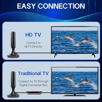 800+ Miles Range TV Antenna DTMB DVB-T Digital HDTV with Magnetic Base & HD Cable, Indoor & Outdoor 4K Smart TV Local Channels,