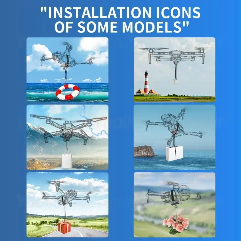 NEW Drone Airdrop System for DJI Mini 4K/Mini 4 Pro/Air 3/Mini 3 Pro/Mavic 3/Mavic Pro Aerial Thrower Fishing Rescue Send Gift