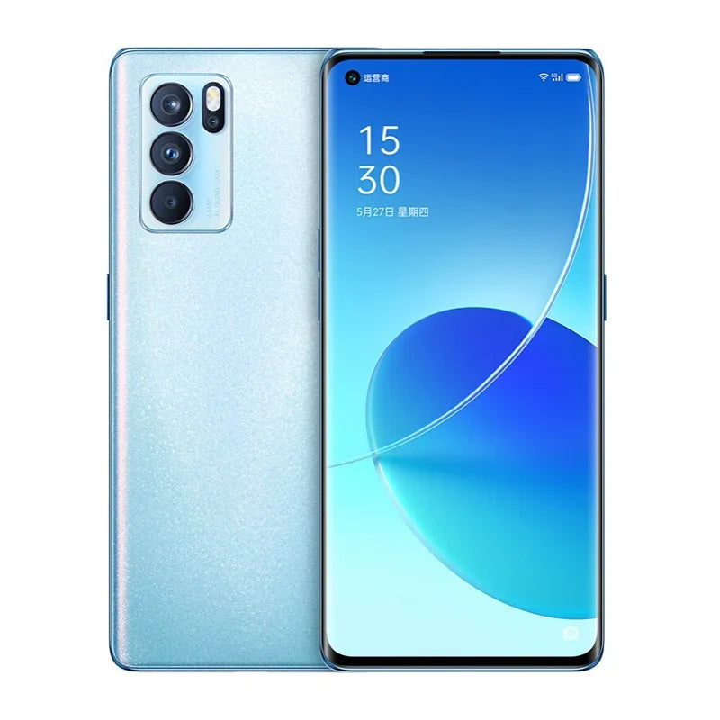 OPPO Reno 6 Pro 5G smartPhone Global firmware MTk Dimensity 1200 12GB 256GB Rear camera 64MP 4500mAh battery used phone
